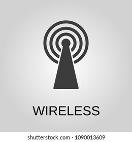 Wireless icon. Wireless symbol. Flat design. Stock - Vector illustration