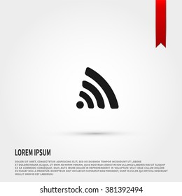 Wireless icon. Wireless symbol. Flat design style. Template for design.