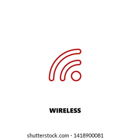 wireless icon. wireless vector design. sign design. red color