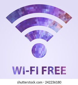 Wireless Icon, vector illustration. Wi Fi logo.