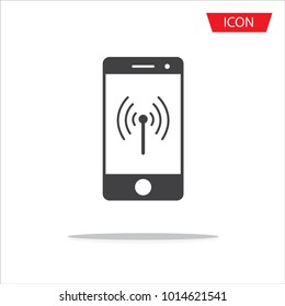 Wireless icon vector isolated on white background.