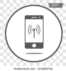 Wireless icon vector isolated on background.