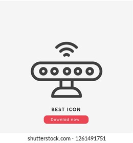 Wireless icon vector. Wireless symbol. wireless icon vector. friendship symbol. Linear style sign for mobile concept and web design. Connection symbol logo illustration. vector graphics - Vector.