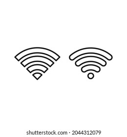 Wireless icon. Wi-fi signal, network vector outline icon