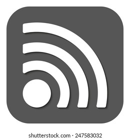 The wireless icon. wifi symbol. Flat Vector illustration. Button