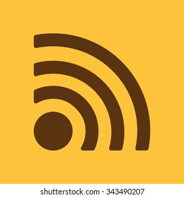 The wireless icon. wifi symbol. Flat Vector illustration