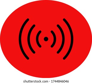 Icono inalámbrico, Icono Wi-Fi ilustración vectorial EPS10
