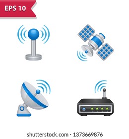 Wireless Icons. Professional, pixel-aligned icons in realistic colors.