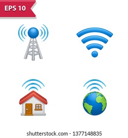 Wireless Icons. Professional, pixel-aligned icons in realistic colors.