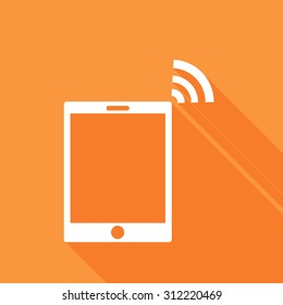 wireless icons set. Vector Illustration eps10. Flat icon with long shadow. 
