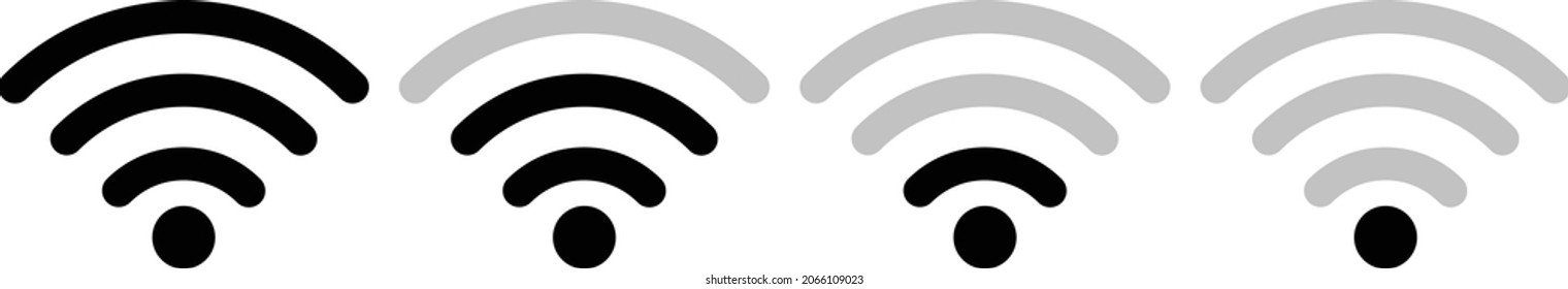 Wireless icons with Signal variations