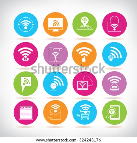wireless icons, wifi symbol