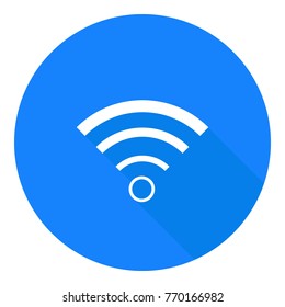 Wireless internet blue sign