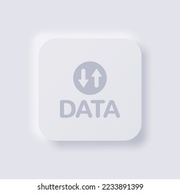 Wireless Internet connection icon, White Neumorphism soft UI Design for Web design, Application UI and more, Button, Vector.