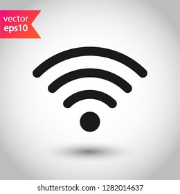 Wireless internet connection icon. Wifi icon. Wi-fi signal vector icon. Wifi network wave sign. EPS 10 symbol