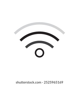 Symbol für drahtlose Internetverbindung. Wifi-Symbol. Vektorsymbol des Wi-Fi-Signals. Wifi-Netzwerk-Wellenzeichen. EPS 10-Symbol