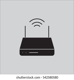 Wireless internet connection router icon
