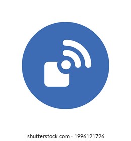 Inalámbrico, Internet, conexión, símbolo de icono de señal aislado en fondo blanco.