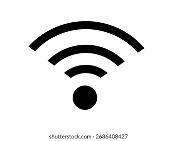 Ícone de sinal de conexão sem fio com a Internet no plano de fundo branco