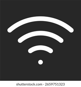 Icono de Internet inalámbrico con fondo negro