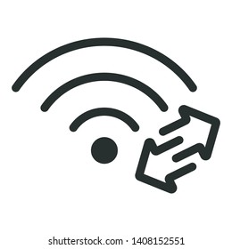 wireless internet - minimal line web icon. simple vector illustration. concept for infographic, website or app.