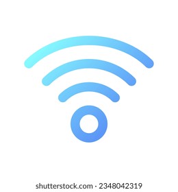 Wireless internet pixel perfect gradient linear ui icon. Access to Internet. Hotel service. Line color user interface symbol. Modern style pictogram. Vector isolated outline illustration
