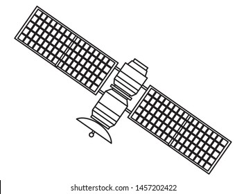 wireless internet and radio technology modern connection satellite cartoon vector illustration graphic design