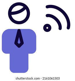 wireless internet router key shared with businessman in a company