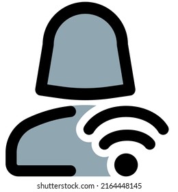 wireless internet router key shared with single female user in a company