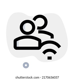 wireless internet router key shared with multiple users in a group