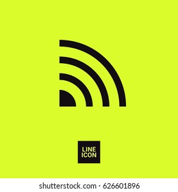 wireless internet router line vector icon