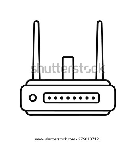 Wireless Internet Router Outline Icon