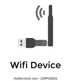 Wireless internet wifi device icon
