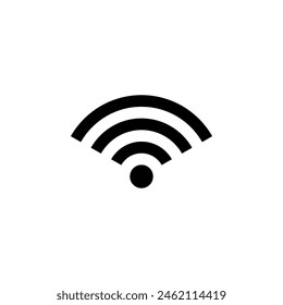 Wireless Internet WiFi, Social RSS Flat Vektorgrafik Symbol. Einfaches durchgezogenes Symbol auf weißem Hintergrund. Wireless Internet WiFi, Social RSS-Zeichen-Design-Vorlage für Web und mobiles UI-Element