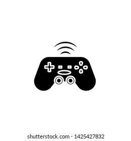 Wireless joystick, game controller symbol vector icon