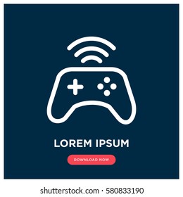 Wireless joystick vector icon