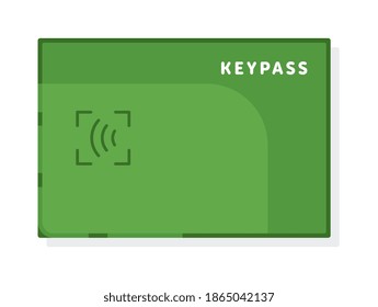 Wireless key pass access card isolated on white background