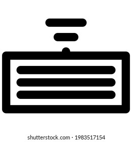 Dispositivo de teclado inalámbrico en el icono de esquema
