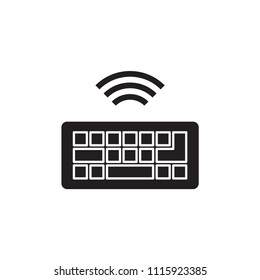 wireless keyboard icon design trendy