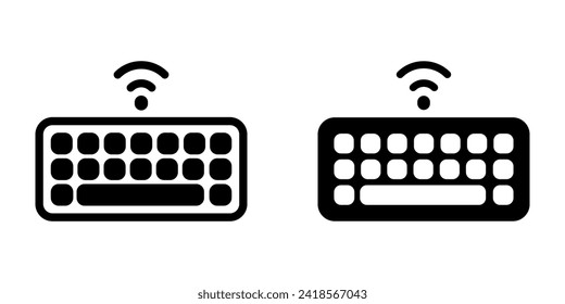 Wireless-Tastatur-Symbol für mobiles Konzept und Webdesign. Vektorgrafik