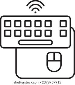  wireless keyboard icon. Keyboard and mouse icon