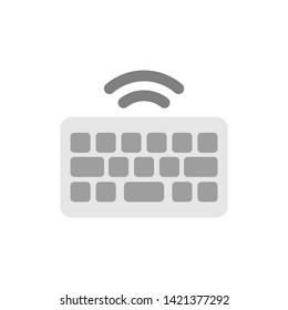  wireless keyboard icon on white background