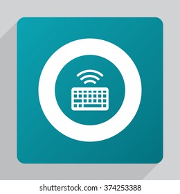 wireless keyboard icon, on white background