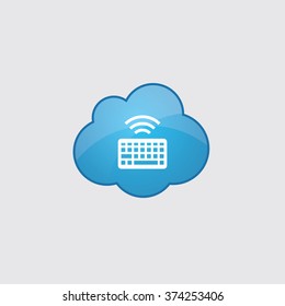 wireless keyboard icon, on white background