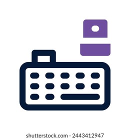 icono de teclado inalámbrico. icono de tono dual vectorial para su sitio web, móvil, presentación y diseño de logotipo.