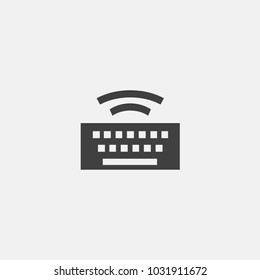 wireless keyboard icon vector illustration. pc icon vector