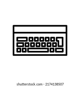 drahtlose Tastatur Symbol Vektorgrafik Logo Vorlage für viele Zwecke. Einzeln auf weißem Hintergrund.