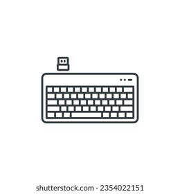 Wireless Keyboard icon, vector illustration