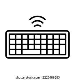 Wireless Keyboard icon vector image. Can also be used for web apps, mobile apps and print media.