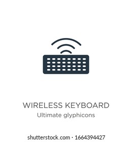 Wireless keyboard icon vector. Trendy flat wireless keyboard icon from ultimate glyphicons collection isolated on white background. Vector illustration can be used for web and mobile graphic design, 